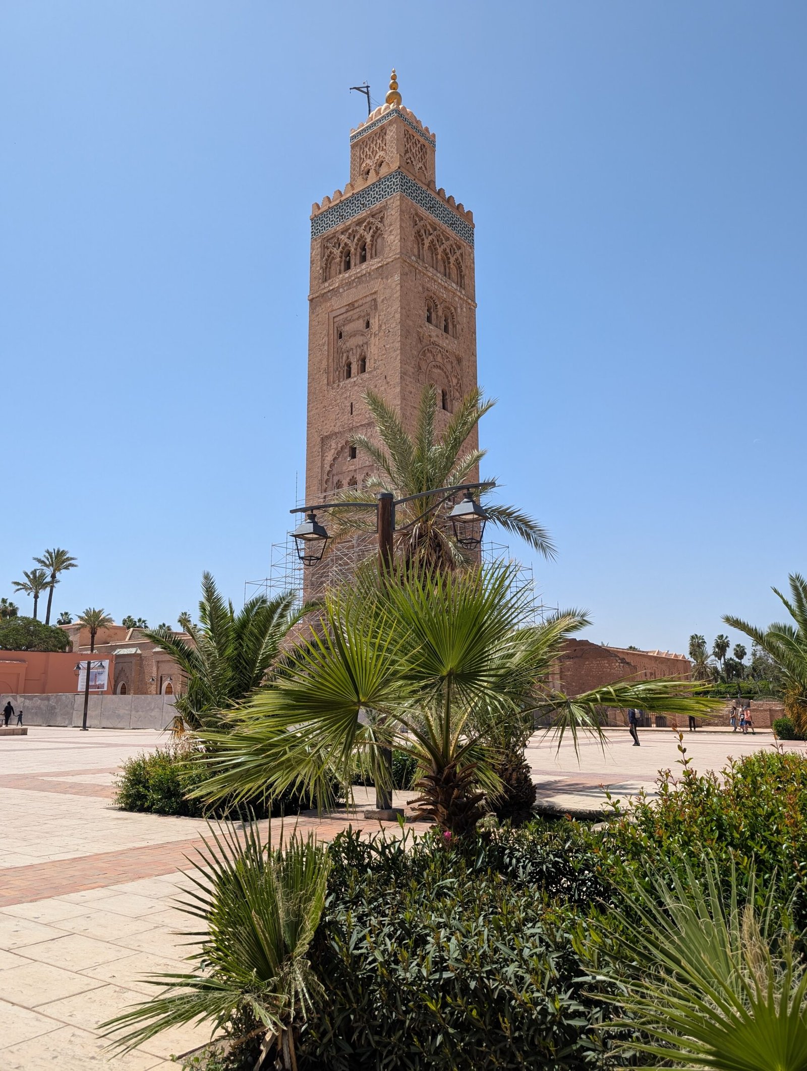 Koutoubia Mosque in Marrakech at golden hour.