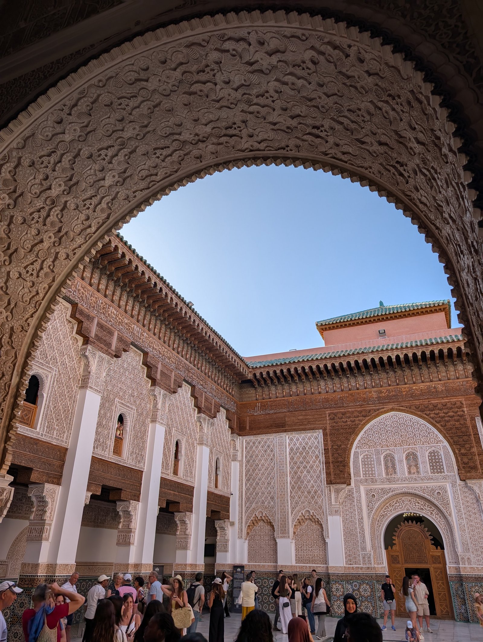 Traditional Moroccan craftsmanship and textures in an old medina.